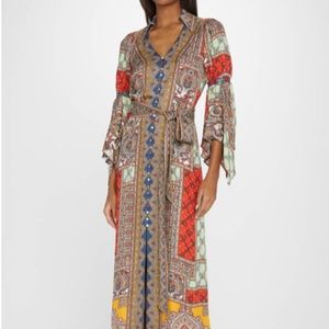 NWT $795 ALICE + OLIVIA Jaylen Handkerchief-Sleeve Dress in size XS!